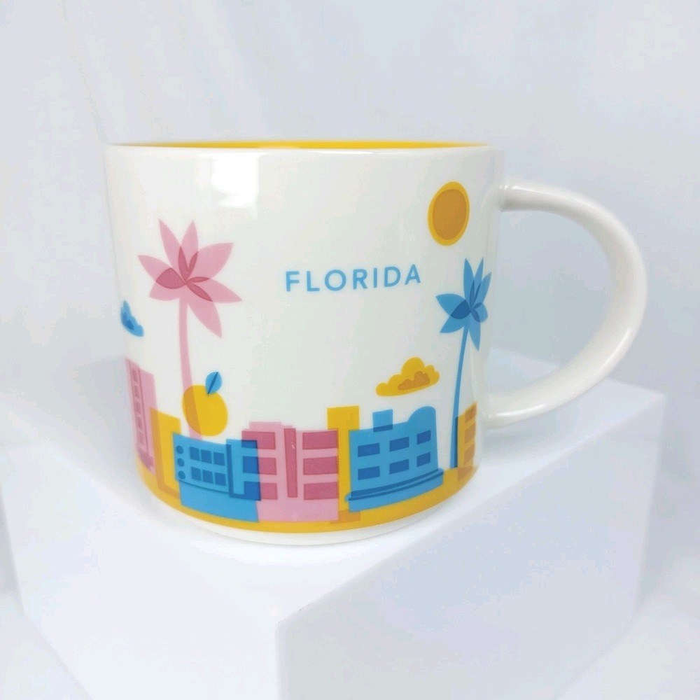 Starbucks 2017 You Are Here Collection Florida 14oz Coffee Mug Collectible